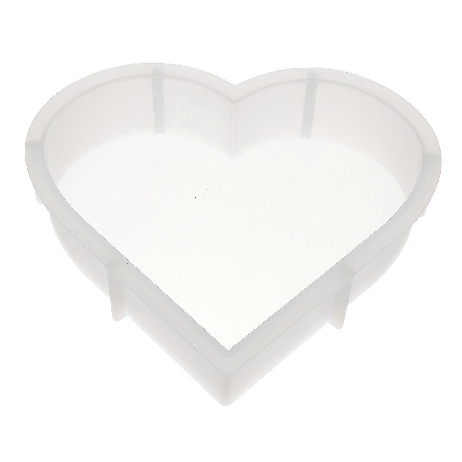 Silicone Molds for Resin Heart Mold for DIY 5Pcs White Flower Preservation