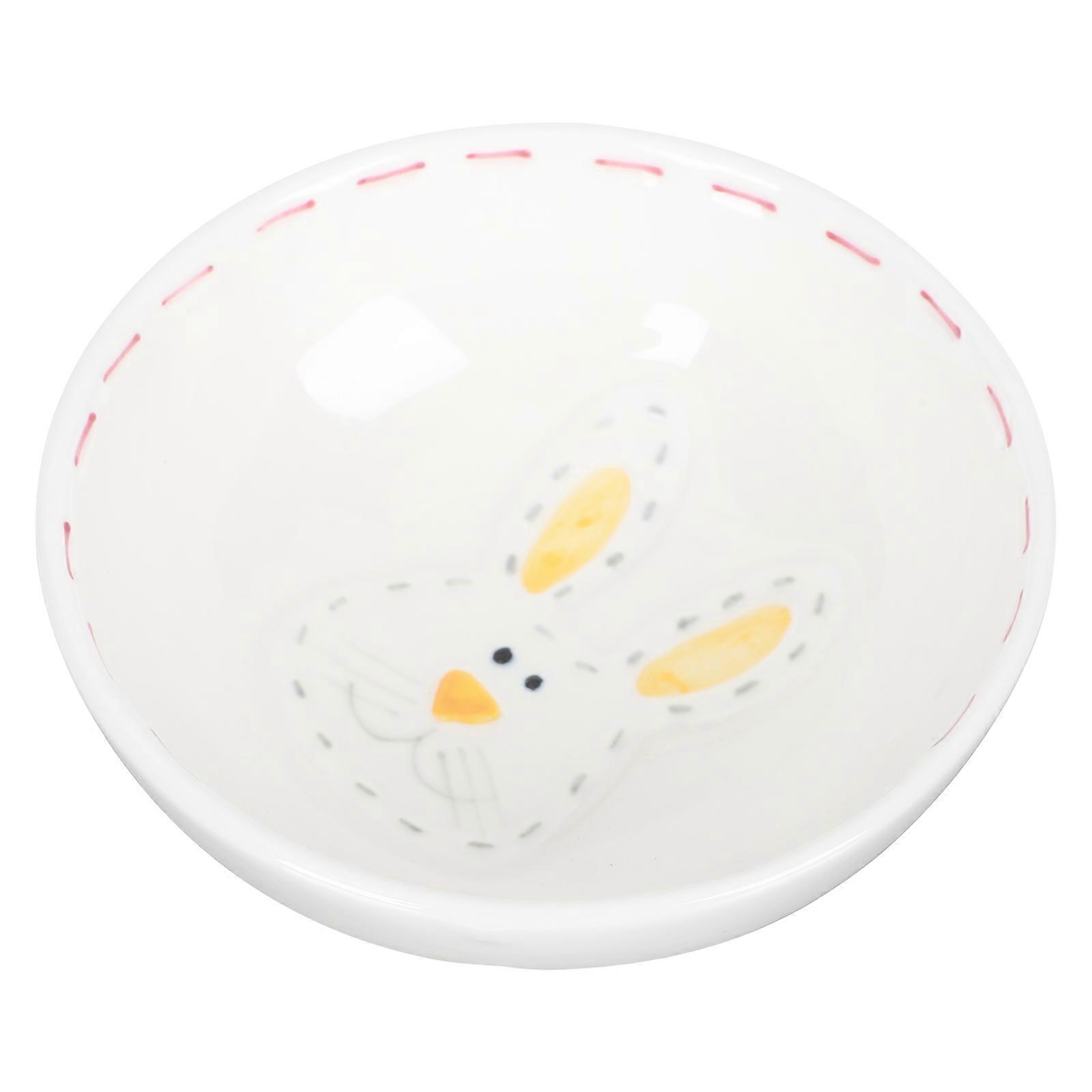 Ceramic Versatile Seasoning Saucer Small Salad Bowl 2Pcs White