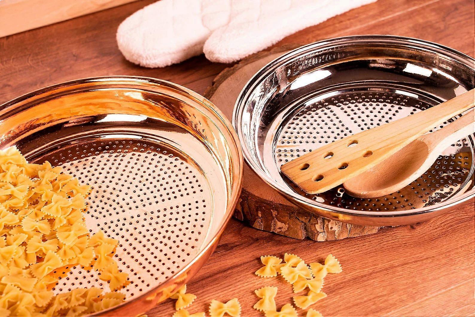 Scolapasta in rame massiccio 12" | Utensile da cucina in rame fatto a mano