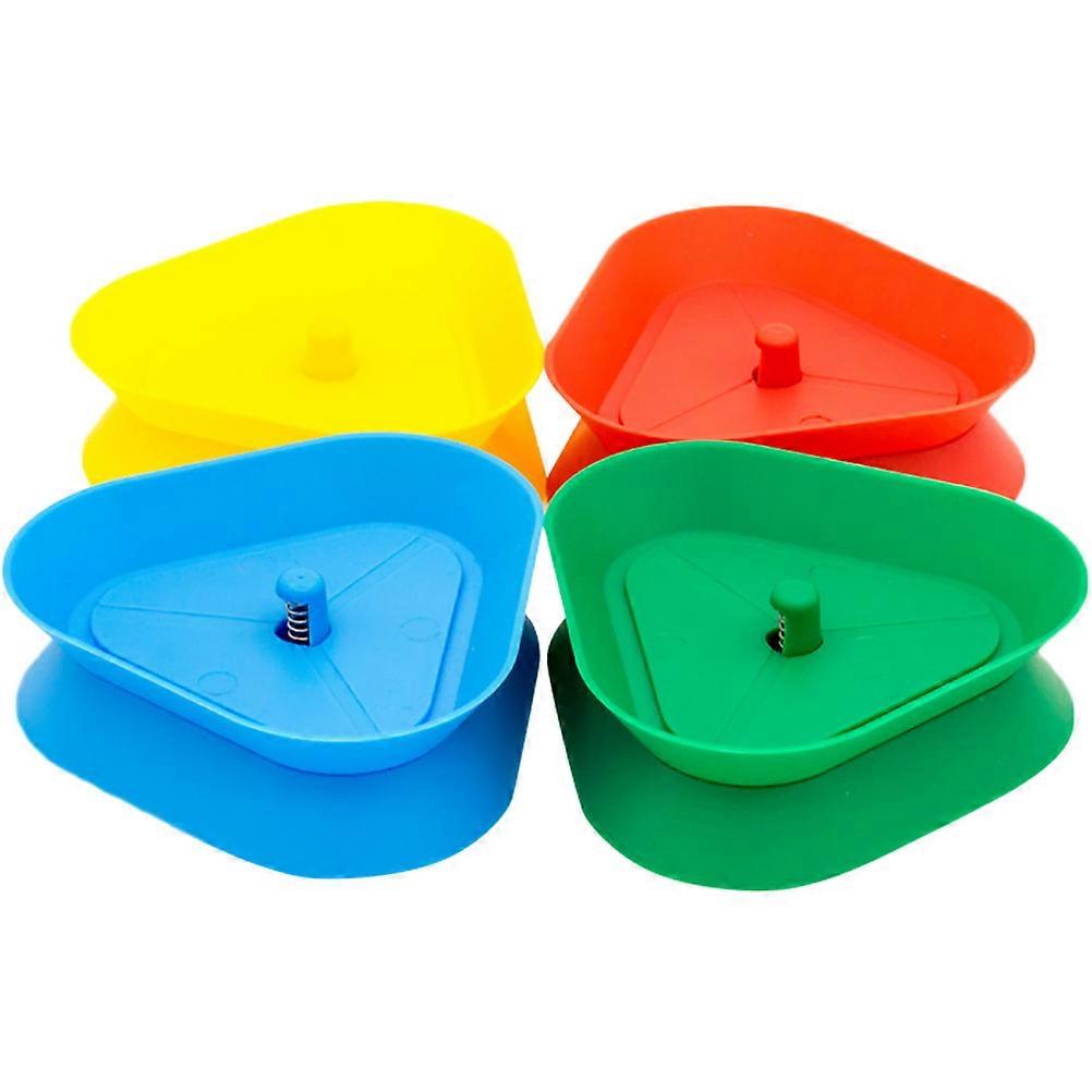 Triangle Playing Card Holders for Children's Intellectual Development Abs Assorted Color Holding Cards 4Pcs