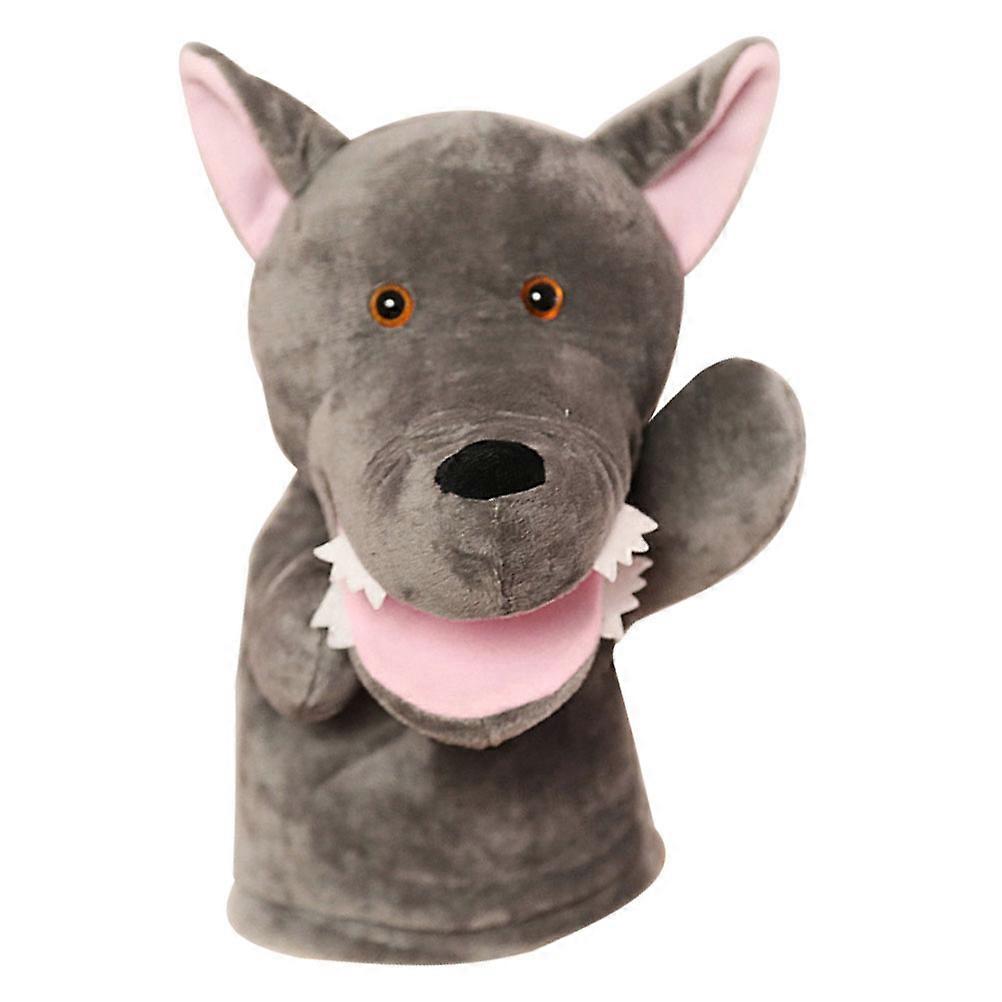 Cartoon Wolf Storytelling Hand Puppet for Kids Playing Plush