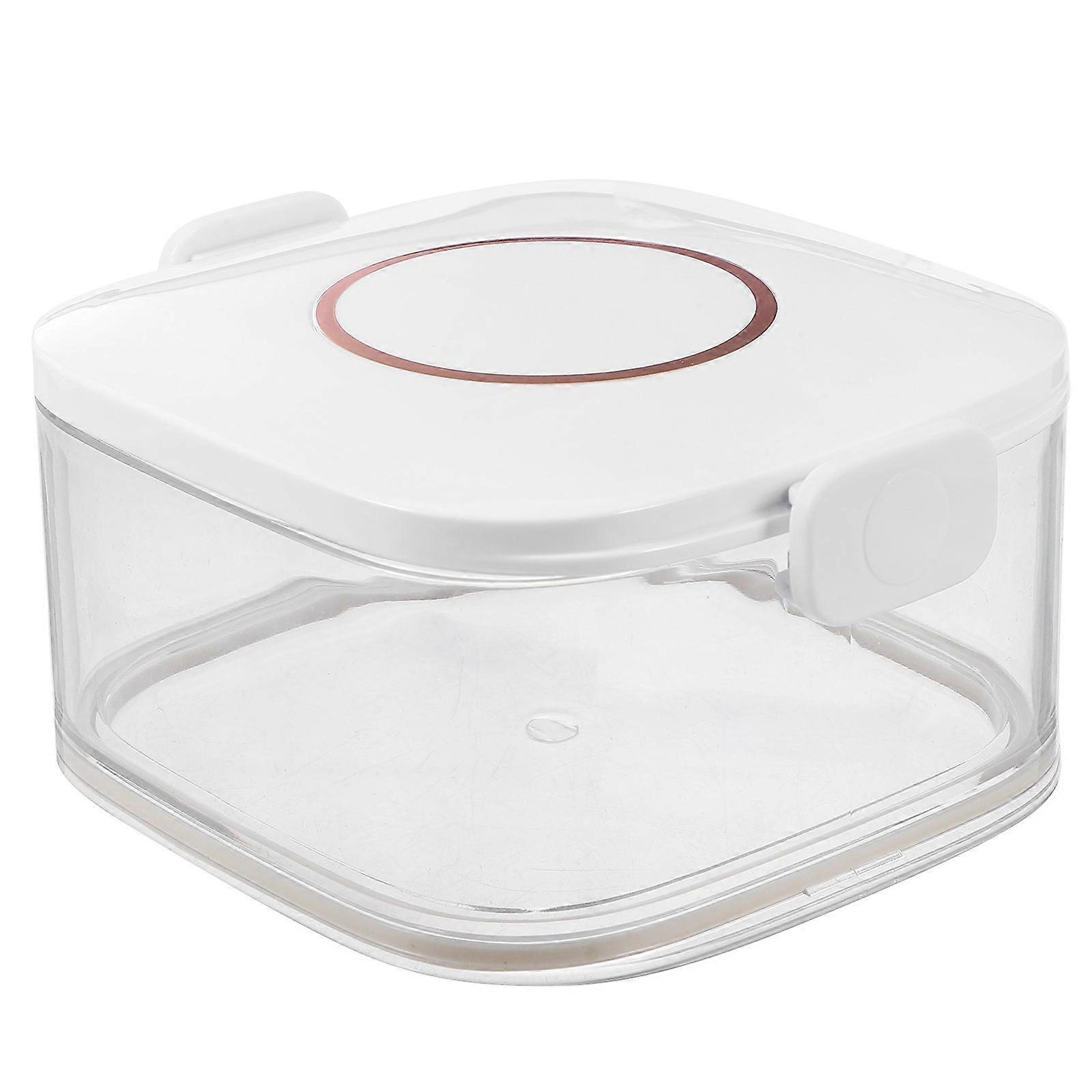Kitchen Airtight Container Set for Spice Storage 4Pcs White with Lid