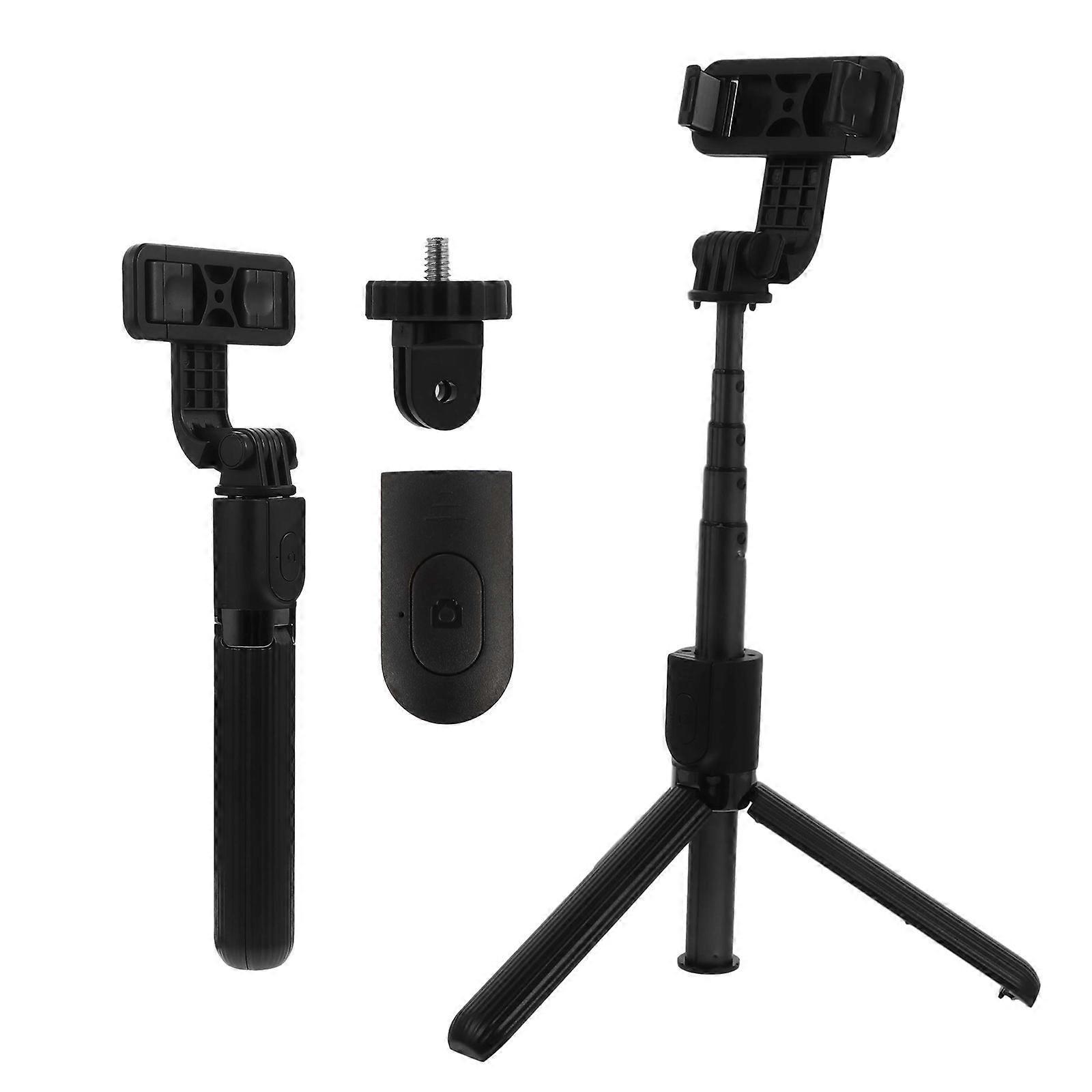 Selfie Stick Retractable Folding Tripod Stand for Holding Phone 2Pcs Black