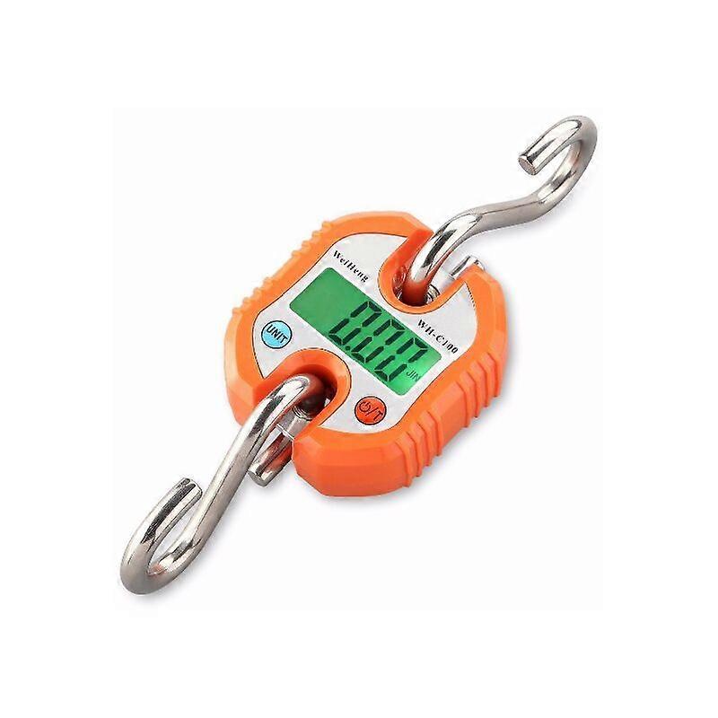 Digital Scales, Hook Scale, Portable Mini Hanging Scale with LCD Display, Electronic Scale 150kg Hanging Hook Scale LCD Dynamometer Hook Weigher （Or