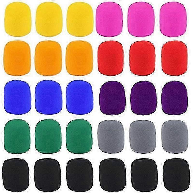 30 Pack Thick Handheld Stage Microphone Windscreen Foam Cover Karaoke DJ (12 Color) 2025