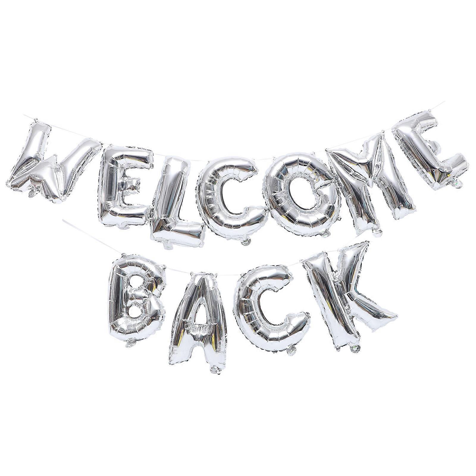 Welcome Back Balloons Foil Letter Balloon for Classroom Decorations 5Sets