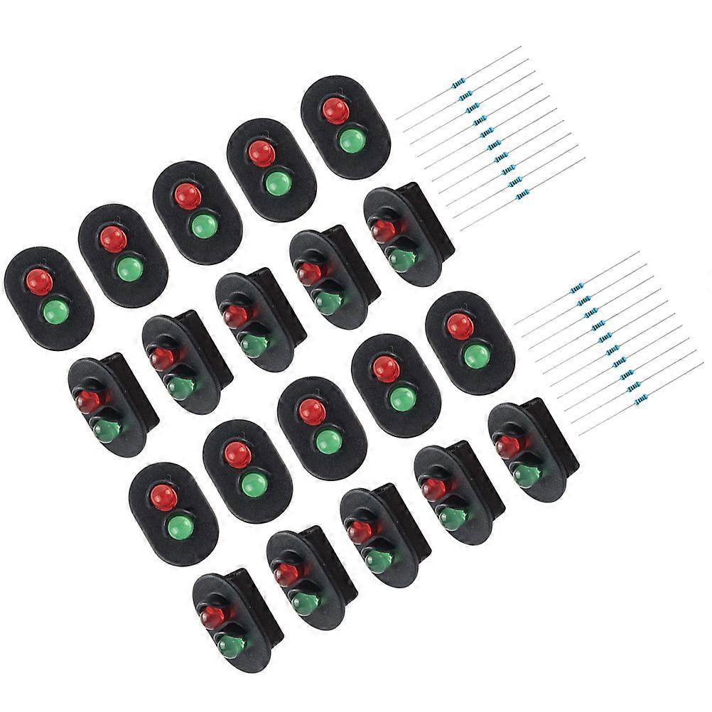 Miniature Traffic Light Road Signal Light Model for 10Sets Decor