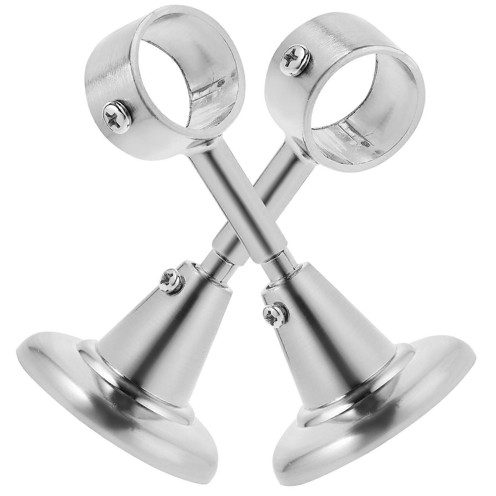 Ceiling Curtain Bracket Rod for Mounting Curtains with 4Pcs Aluminum Set