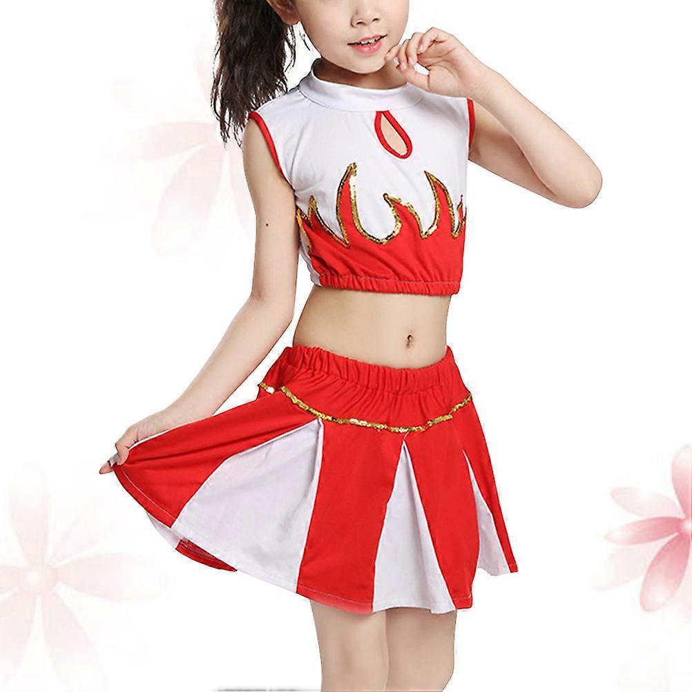 Dancing Clothes Performance Costume for Kids 1Set Cheerleading Uniform