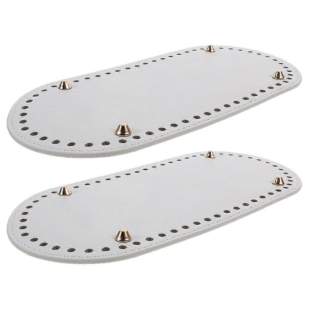 Experienced Crafters DIY 25x12cm Light Grey Bag Bottom Shaper Pad Oval Cushion Enhance Handbag Structure 2Pcs