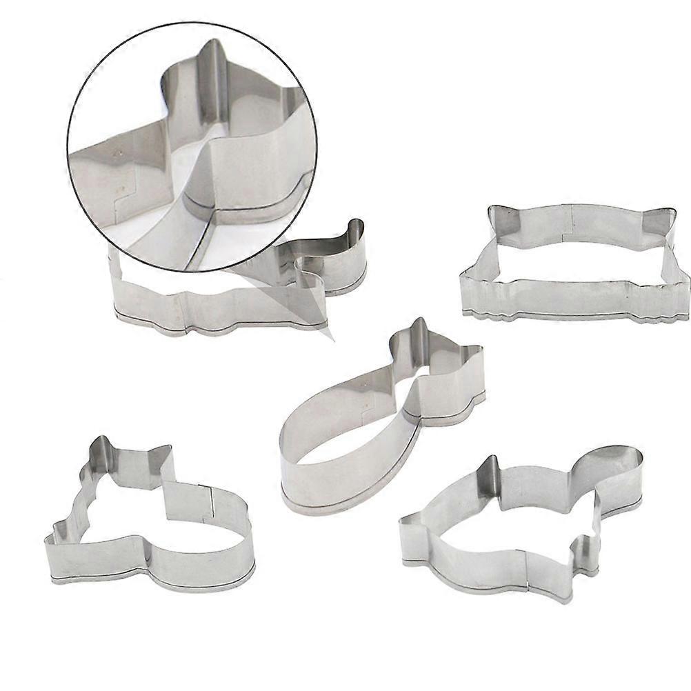 Cat Biscuit Mold for Kitchen Use 1Set Stainless Steel Baking Mold