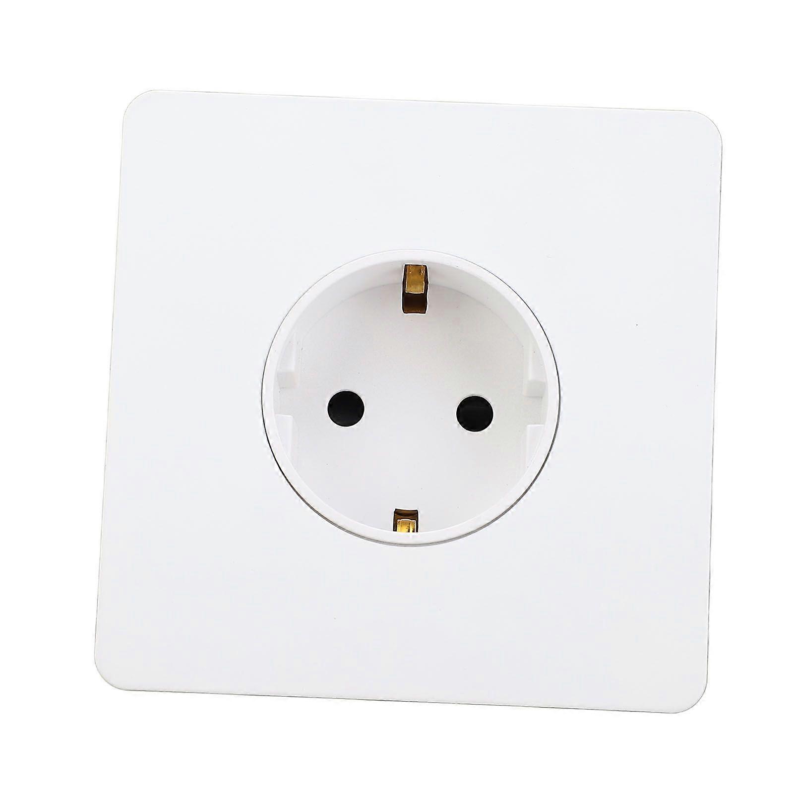 Wall Socket Stainless Steel Panel PC Base White Modern Wall Plug for Home Hotel 16A