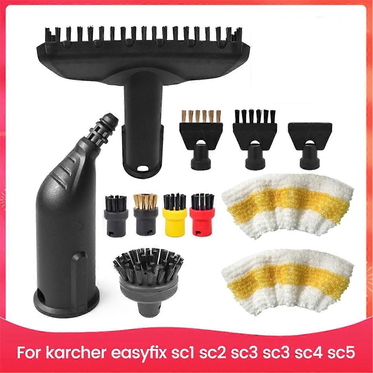 12PCS for Easyfix SC1 SC2 SC3 SC4 SC5 Steam Cleaner Accessories Round Brush Set Nozzle Replacement Parts