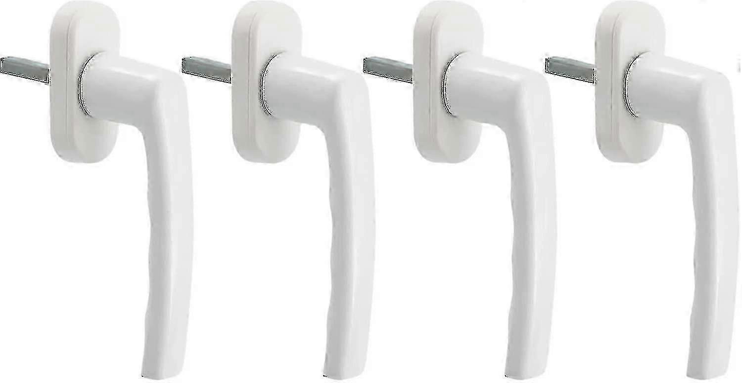 White Window Handle, 4 Pieces Universal Window Handle, Aluminum Window Handle Fits Left