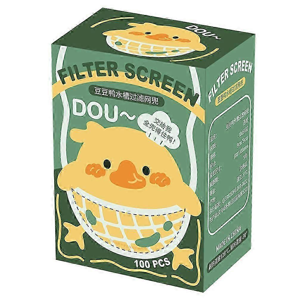 100pcs Drainage Net Pocket Wall-mounted Extraction Kitchen Sink Filter Doudou Duck Pool Leaking Floor Drain Prevent Blockage Mesh Bag