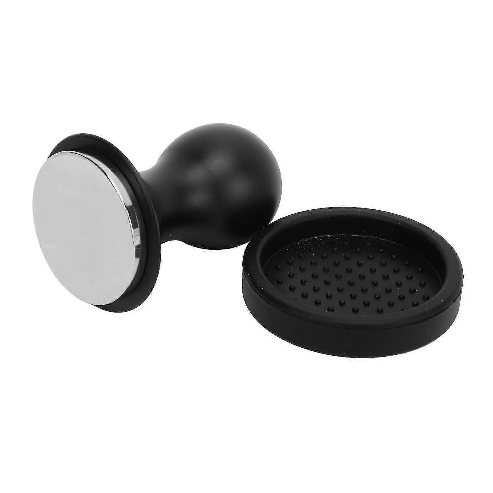 25-26 Coffee Tamper Stirrer Set Stainless Steel Base with Scale Spring Loaded Calibrated Tamper Distribution Tool for Cafe Home