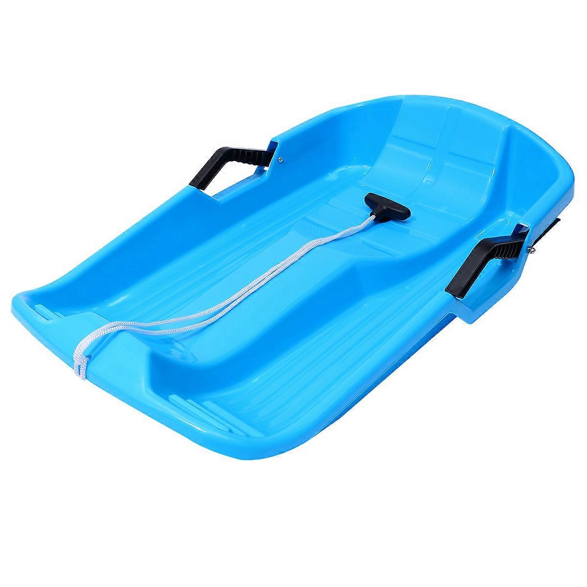 Plastic Snow Sled Durable Sled for Skiing Blue