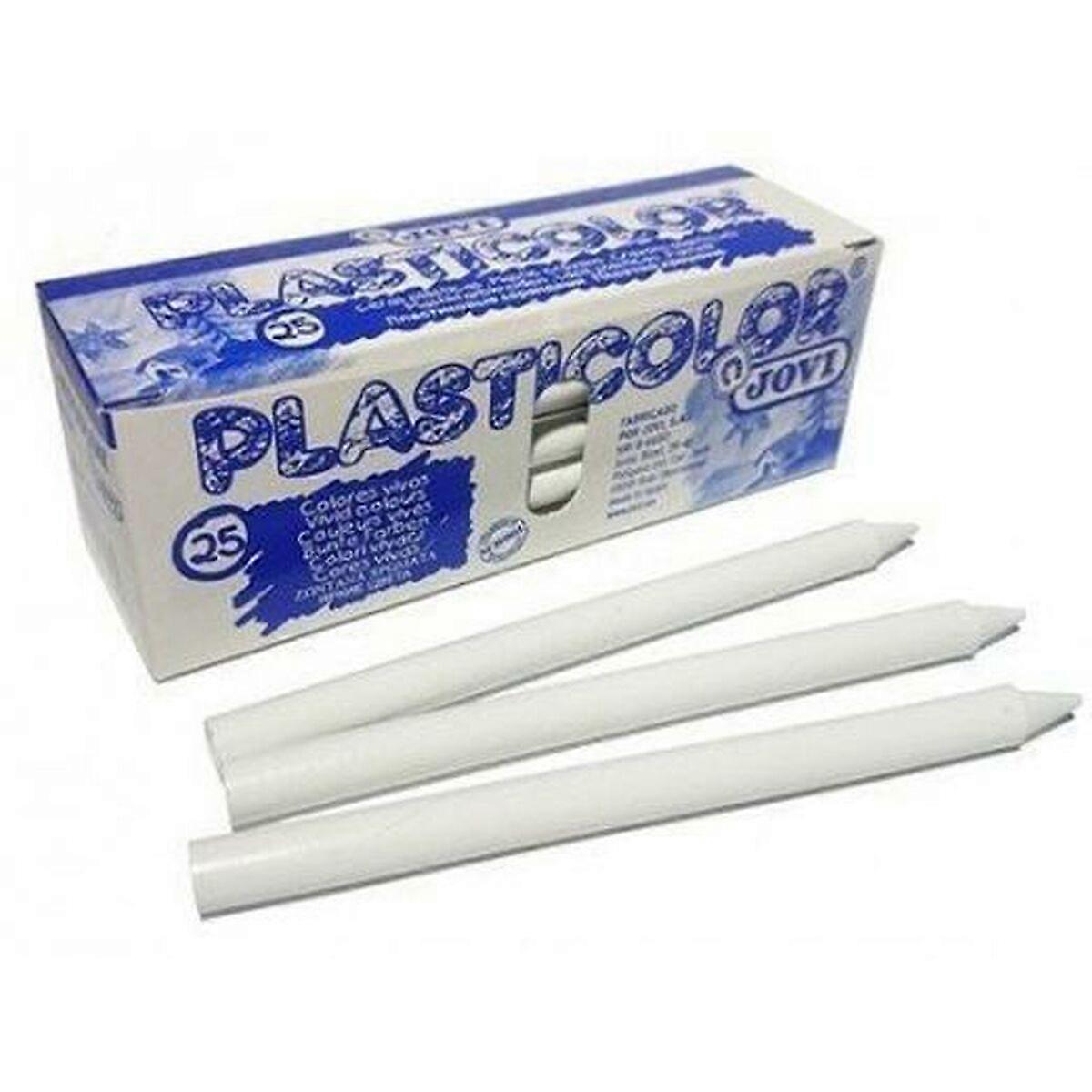 Coloured crayons Jovi Plasticolor White 25 Pieces
