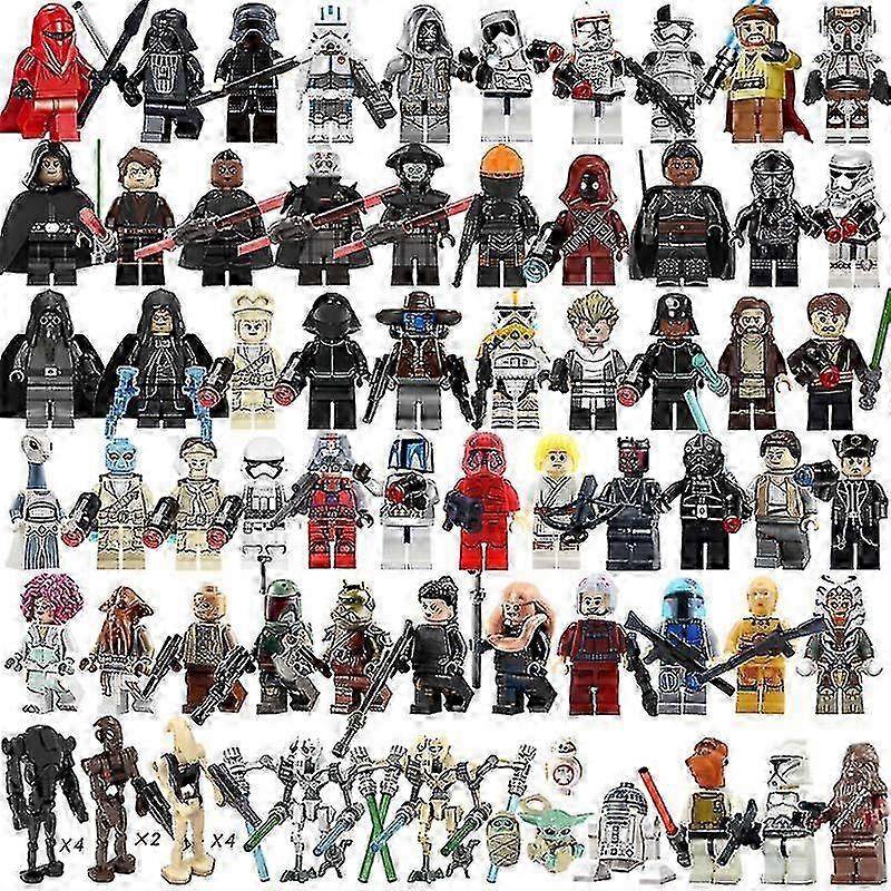 2025 73pcs/set Star Wars Luke Yoda Kinsawa Commandos Minifiguras Brinquedos