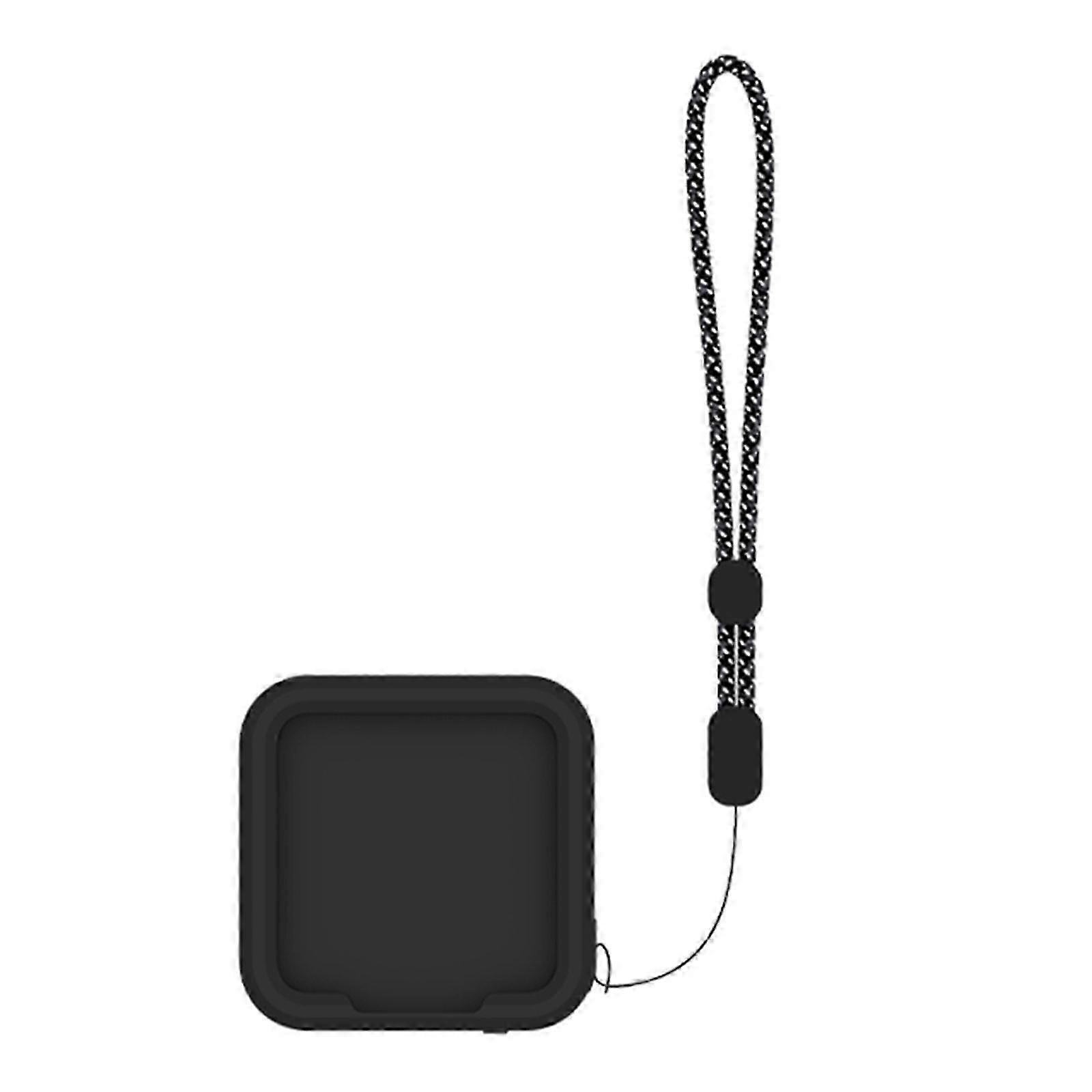Scratchproof Shell Cover for Square Reader 2nd Silicone Sleeve Suction Cup Protective Case with Lanyard Soft Housing Black 25-26s