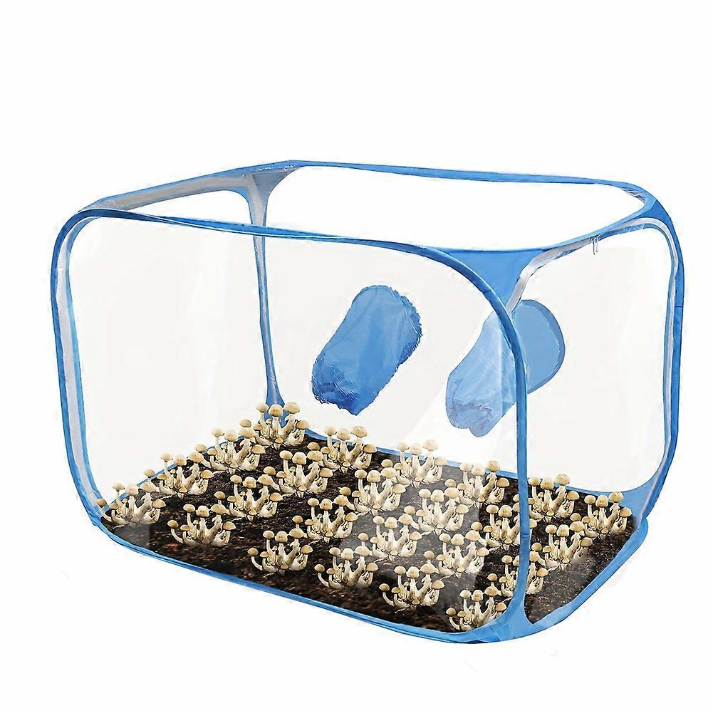 Portable Mushroom Growing Still Air Box, Foldable Up Mushroom Grow Tent Container Bouncing Mushroom Cultivation Tent B