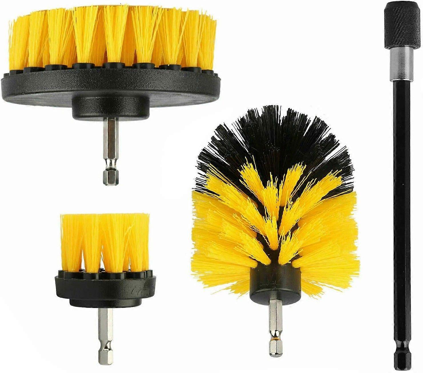 4 Pcs Car Cleaning Brush Set - Stiff Bristles - Cleaning Tool
