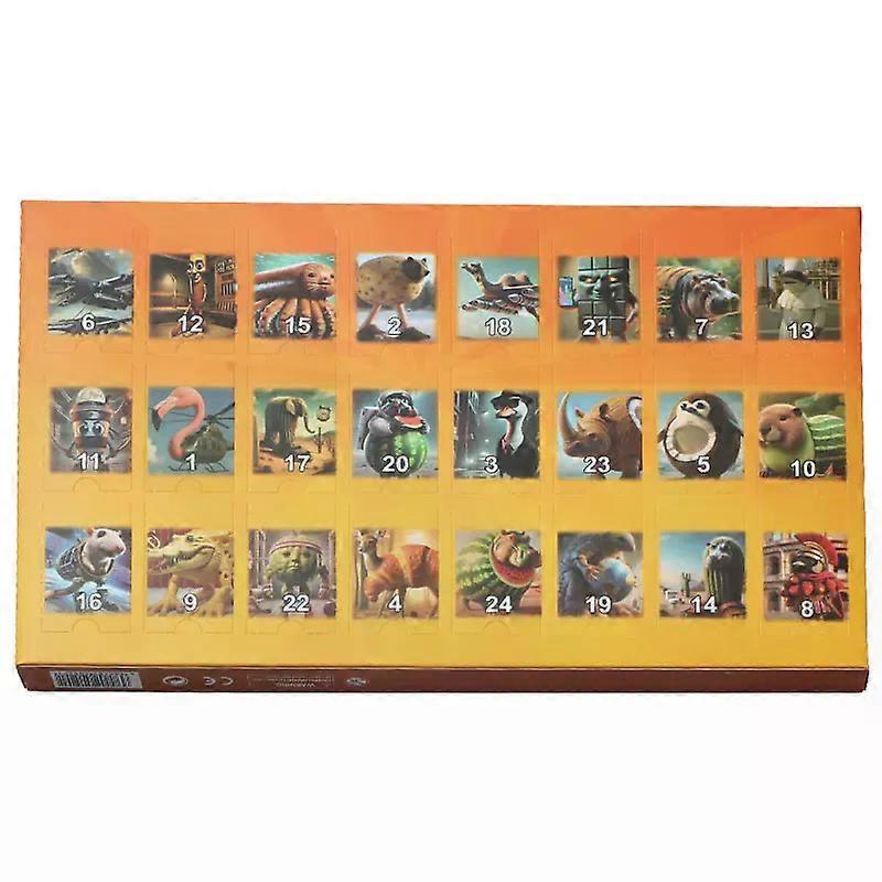 Christmas Advent Calendar Italian Figure Set Tun Sahur Tralala Crocodilo Shimpanzini Countdown Calendar Holiday Gift