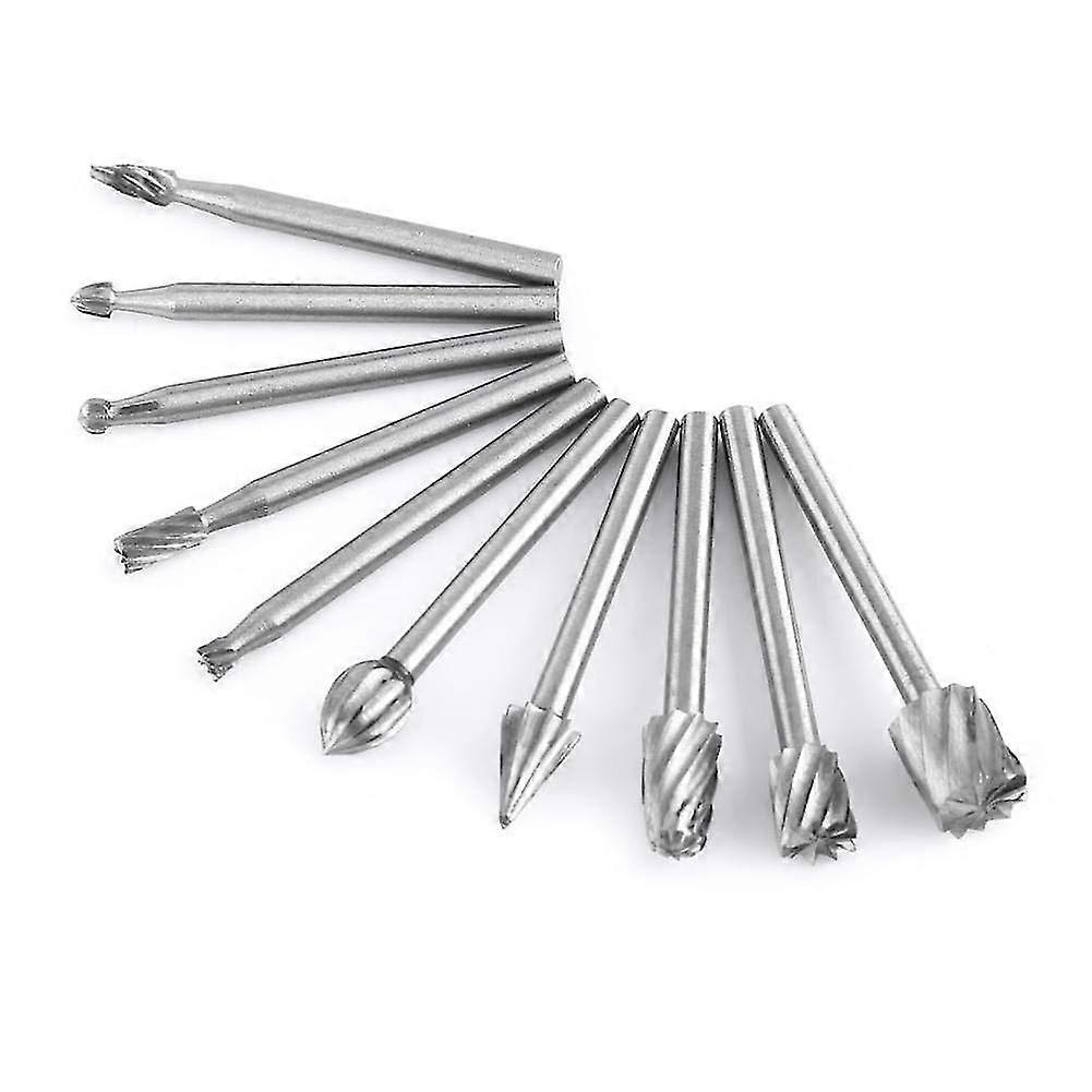 10pcs 1/8" Drill Bit Rotary Cutters For Woodworking Carpentry