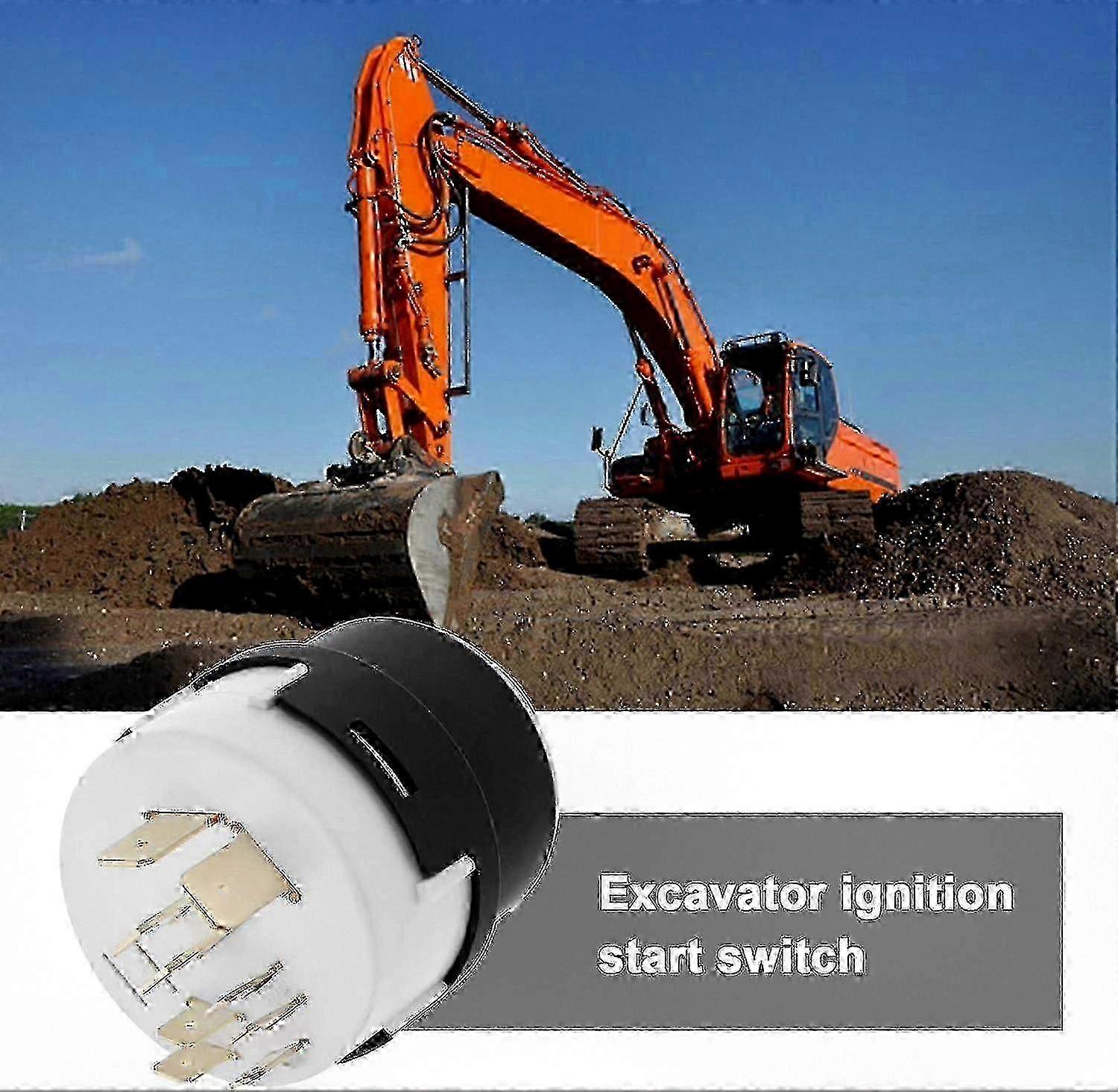 9-pin ignition key switch with 2 keys 701 80184 50988 85804674 Suitable for JCB and NH ignition keys - High Quality Replacement