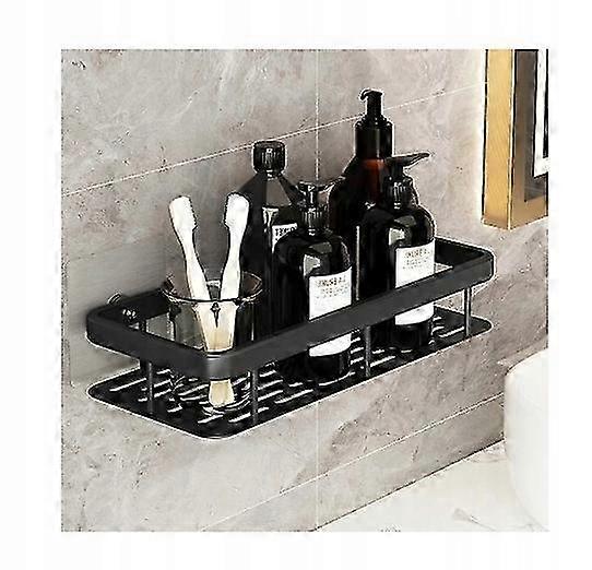 Basket Black Bathroom Shelf For Shower 30x13
