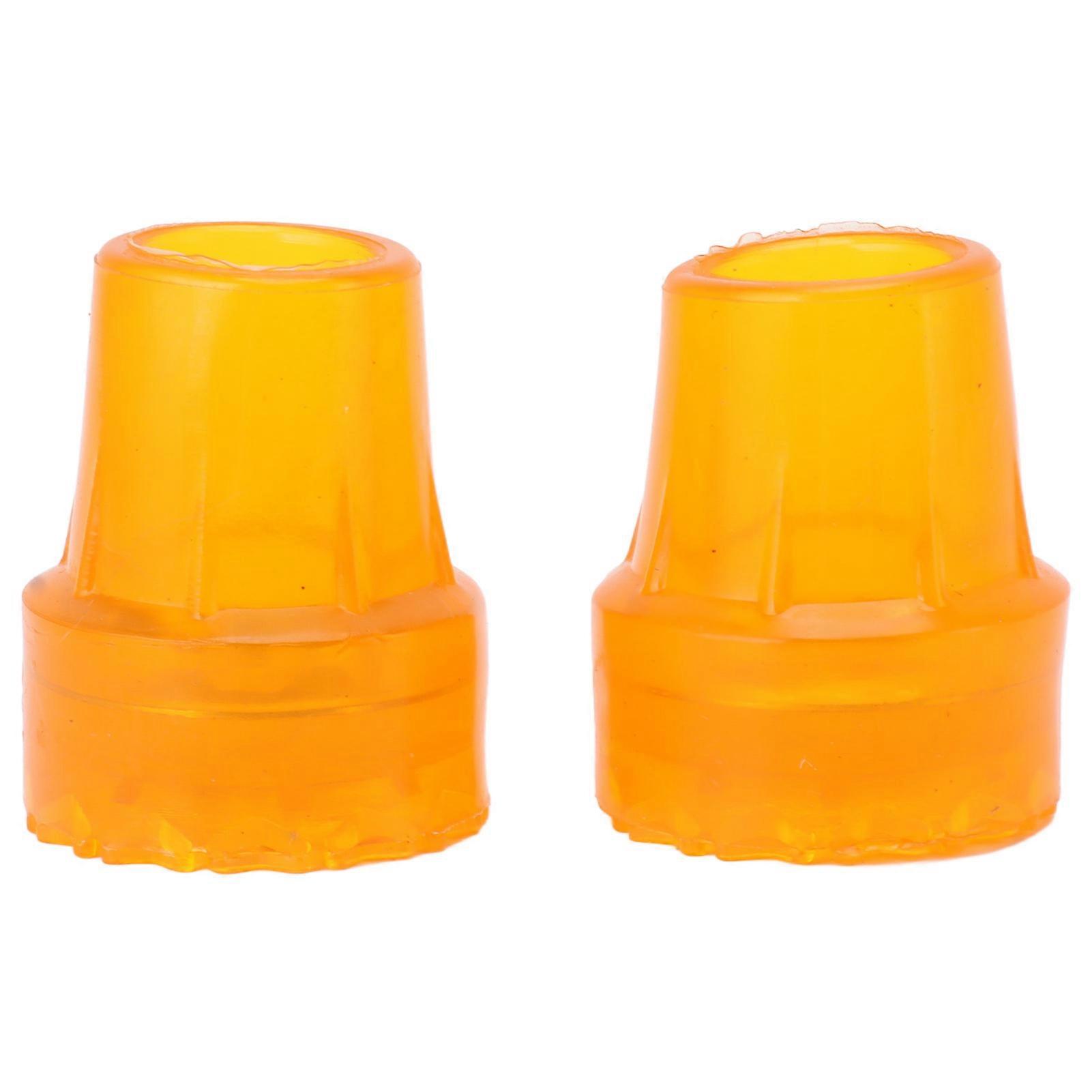 2pcs Cane Tips Anti Slip Rubber Crutch Cane Rubber Pads Tips Replacement for Walking Stick 