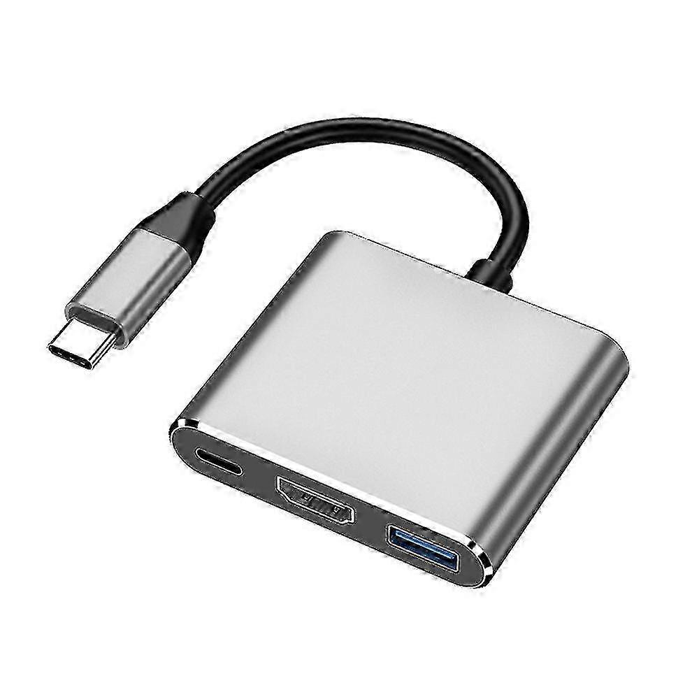 Dizüstü / Tablet için 4K HDMI, USB 3.0 ve Type-C Bağlantı Noktalarına sahip 3'ü 1 arada USB-C Hub