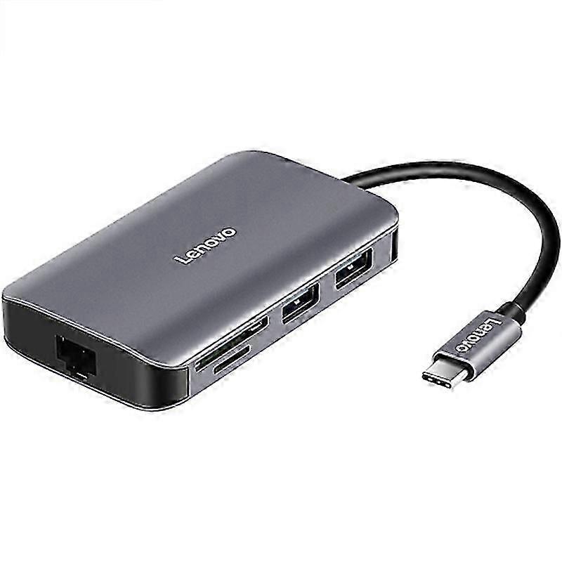 Lenovo F1-C08 8 I 1 Type-C / USB-C til HDMI Multi-function Converter Hub