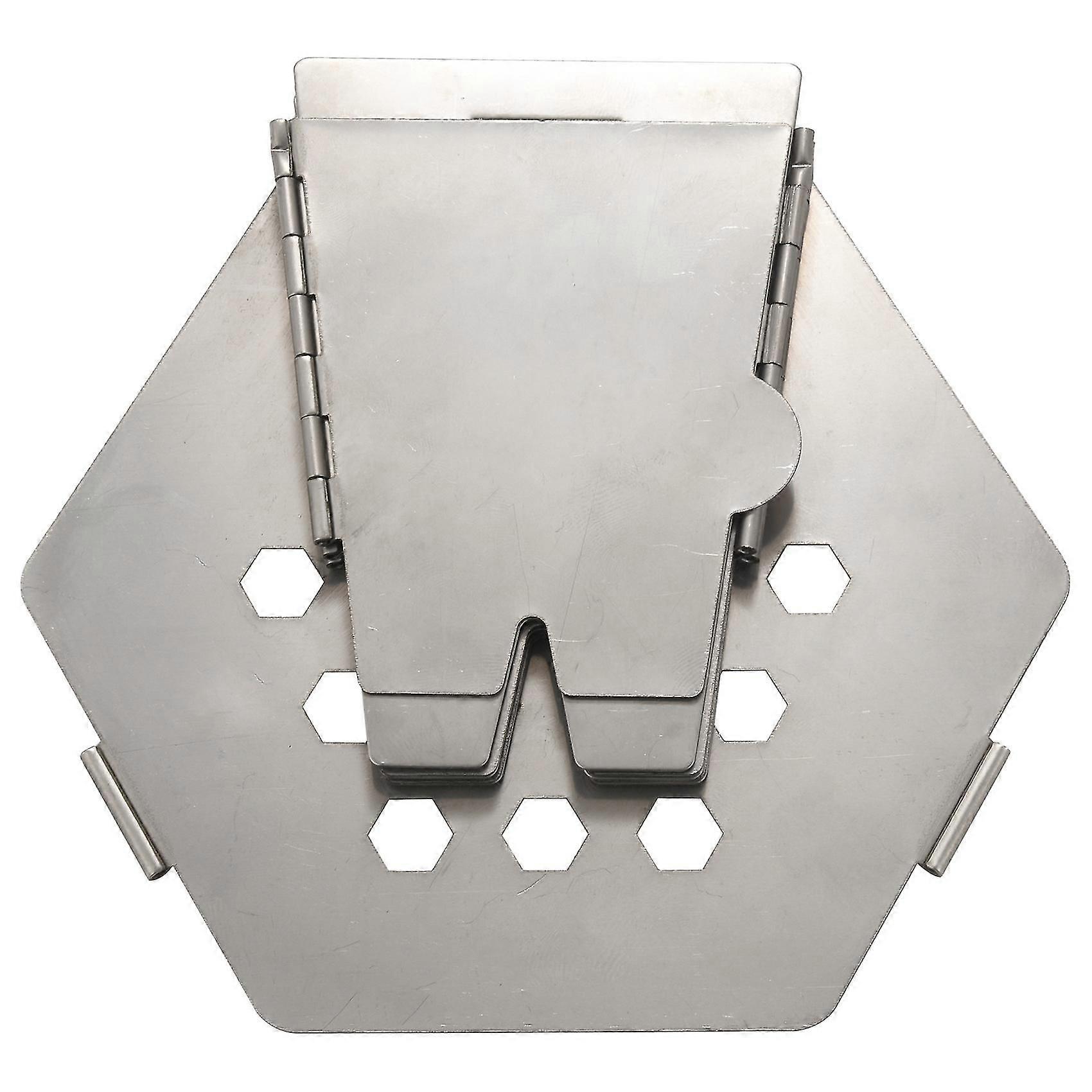 屋外キャンプストーブミニ折りたたみ六角木製ストーブステンレススチールポータブル炉クッキング Sur