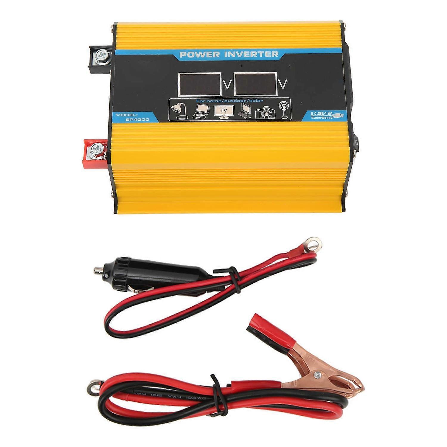 300W Modified Sine Wave Inverter USB Car Power Inverter Adapter LED Display 12V to 220V