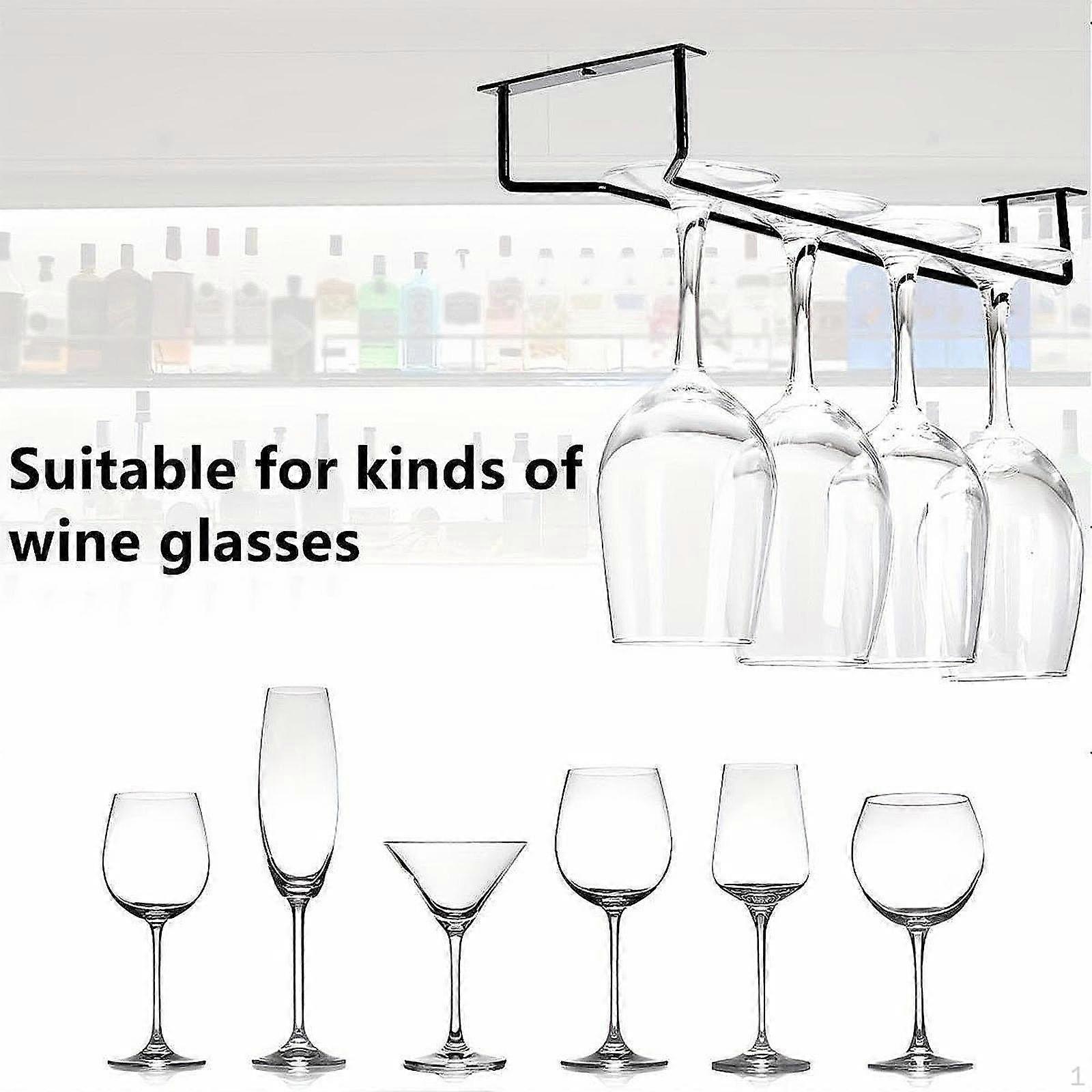 under Cabinet Stemware Holder for Wine Glasses, Iron Storage Rack Kitchen