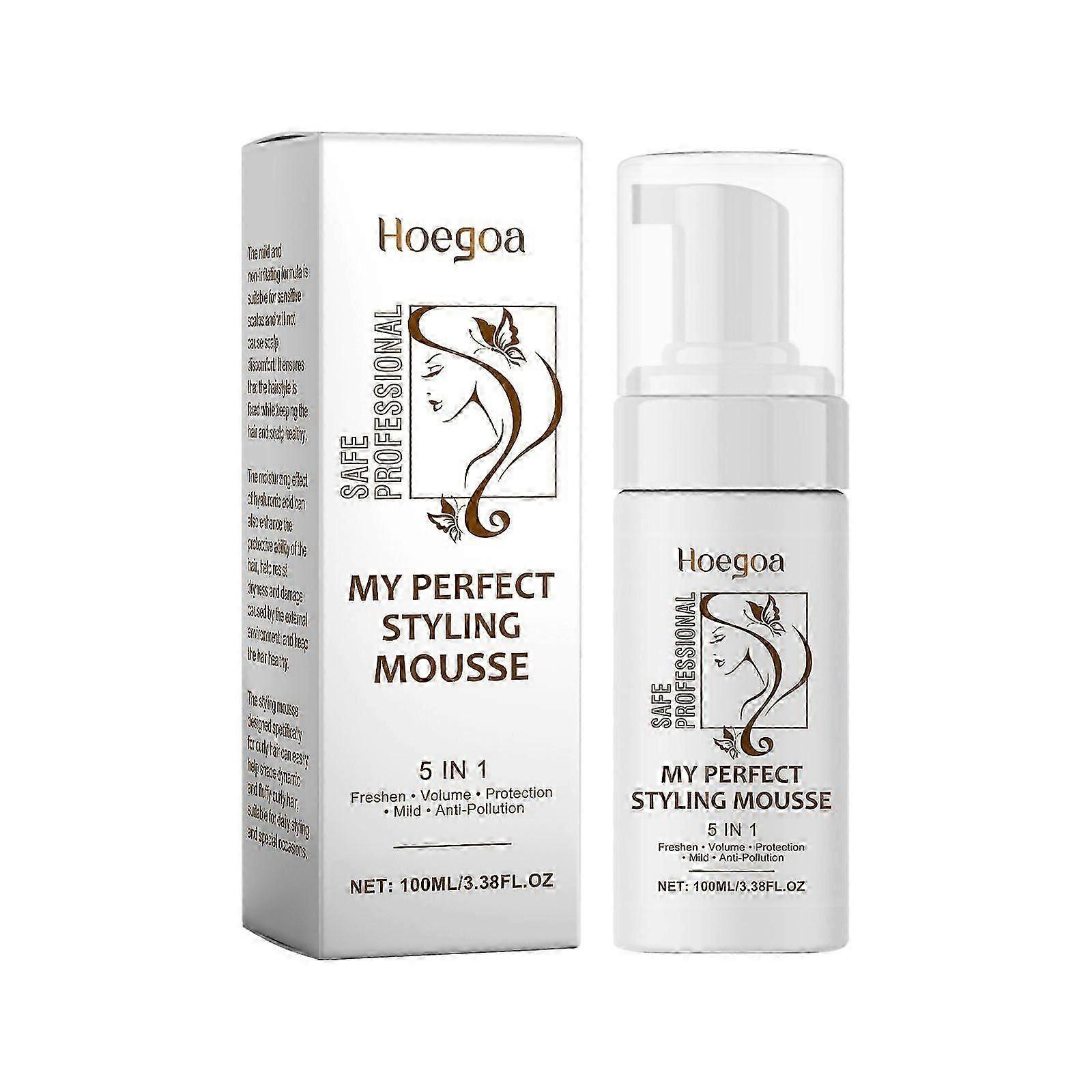 Hoegoa Hair Styling Mousse Moisturizing Hair Care Long-Lasting Moisture Curl Styling Foam Styling Mousse