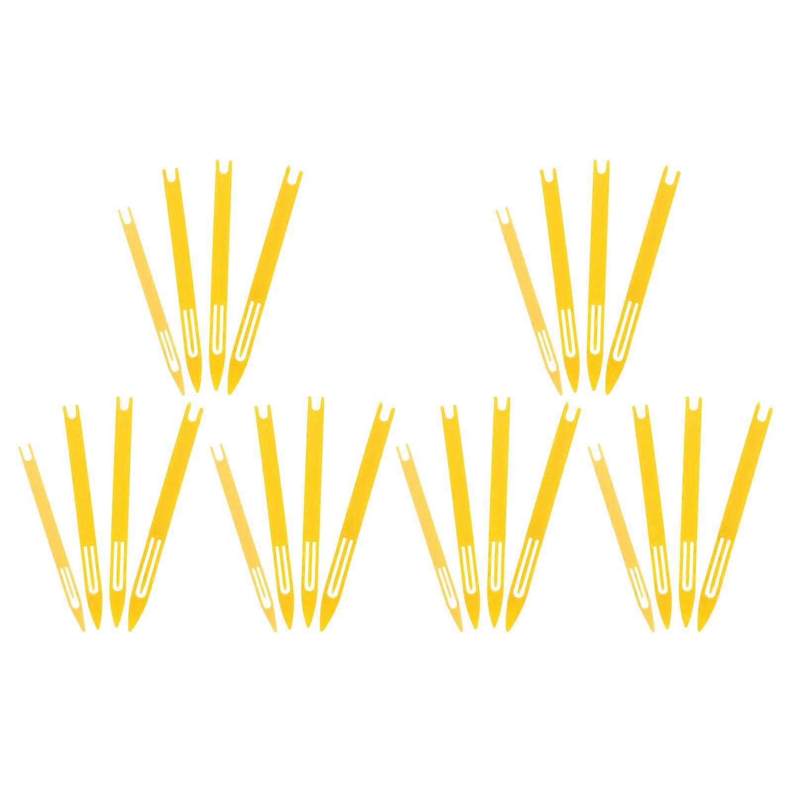 Fishing Net Mending Tool in Yellow Plastic for Reliable Net Repair 24Pcs