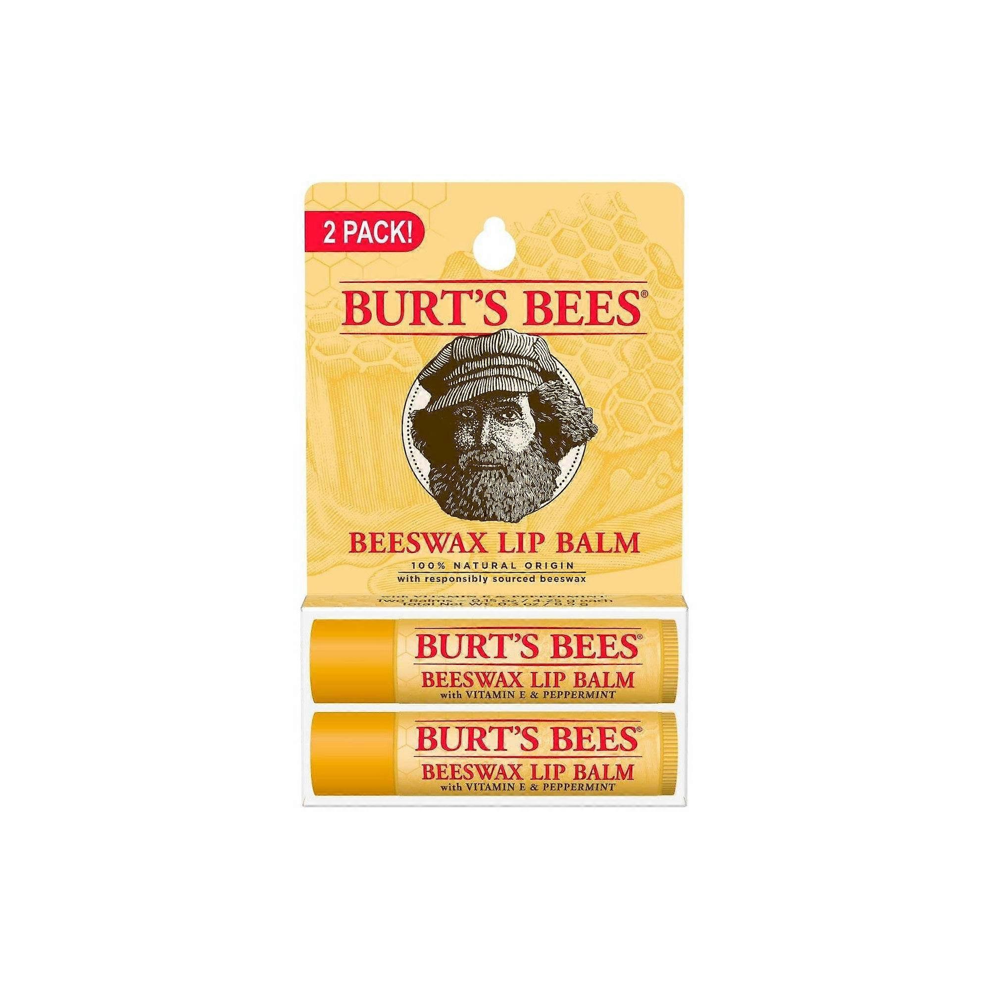 Burt's Bees Beeswax Lip Balm Pack, 2 Ea