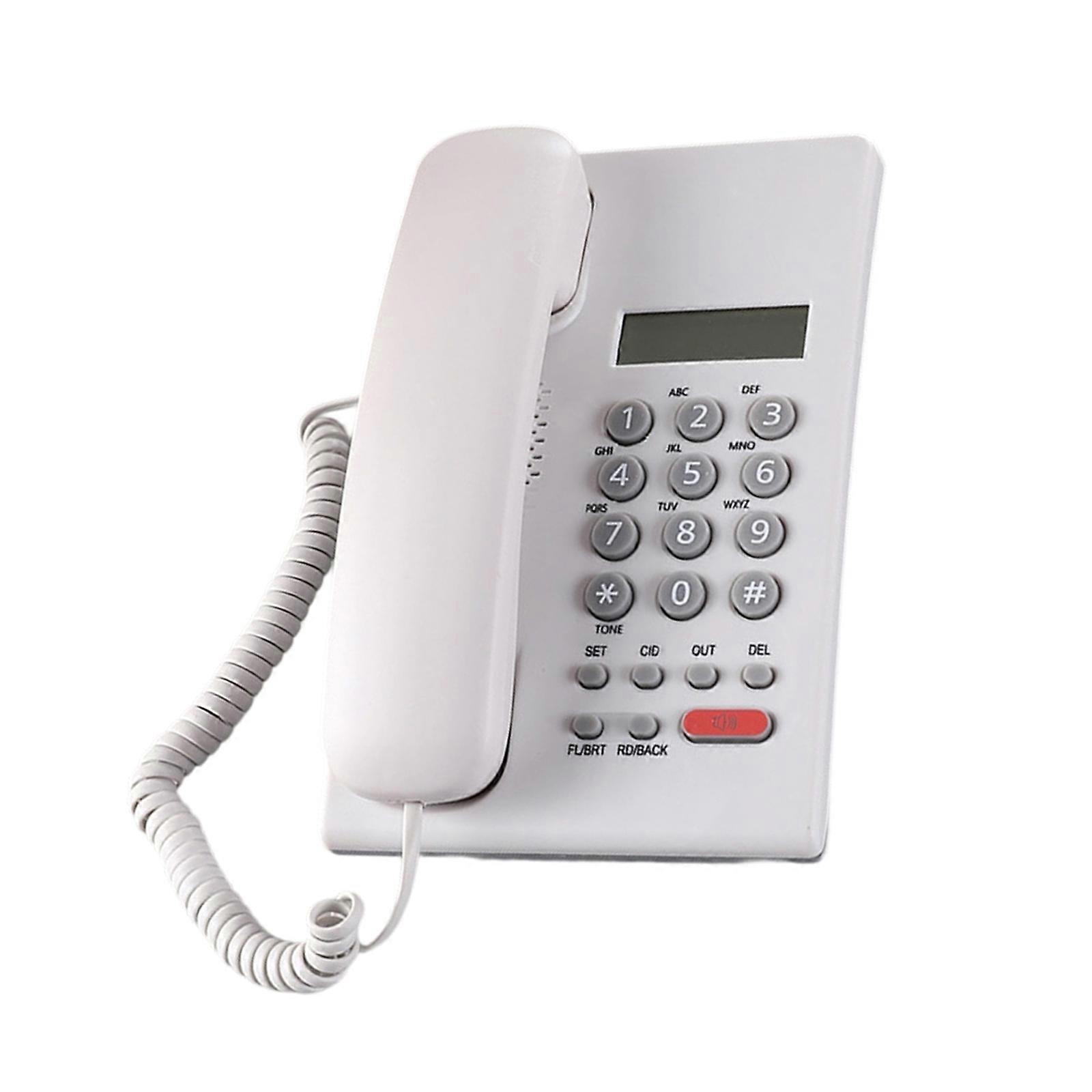 Large Button Phone for Seniors Corded Phone Noise Reduction Phone with Call Display for Hearing Guest Room Hotel Office  White