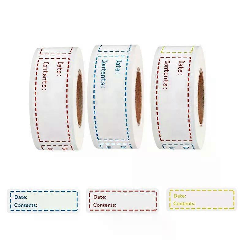 375 Pcs Removable Freezer Labels Self-Adhesive Food Storage Labels Stickers Easy Clean and Write On Refrigerator Freezer Label