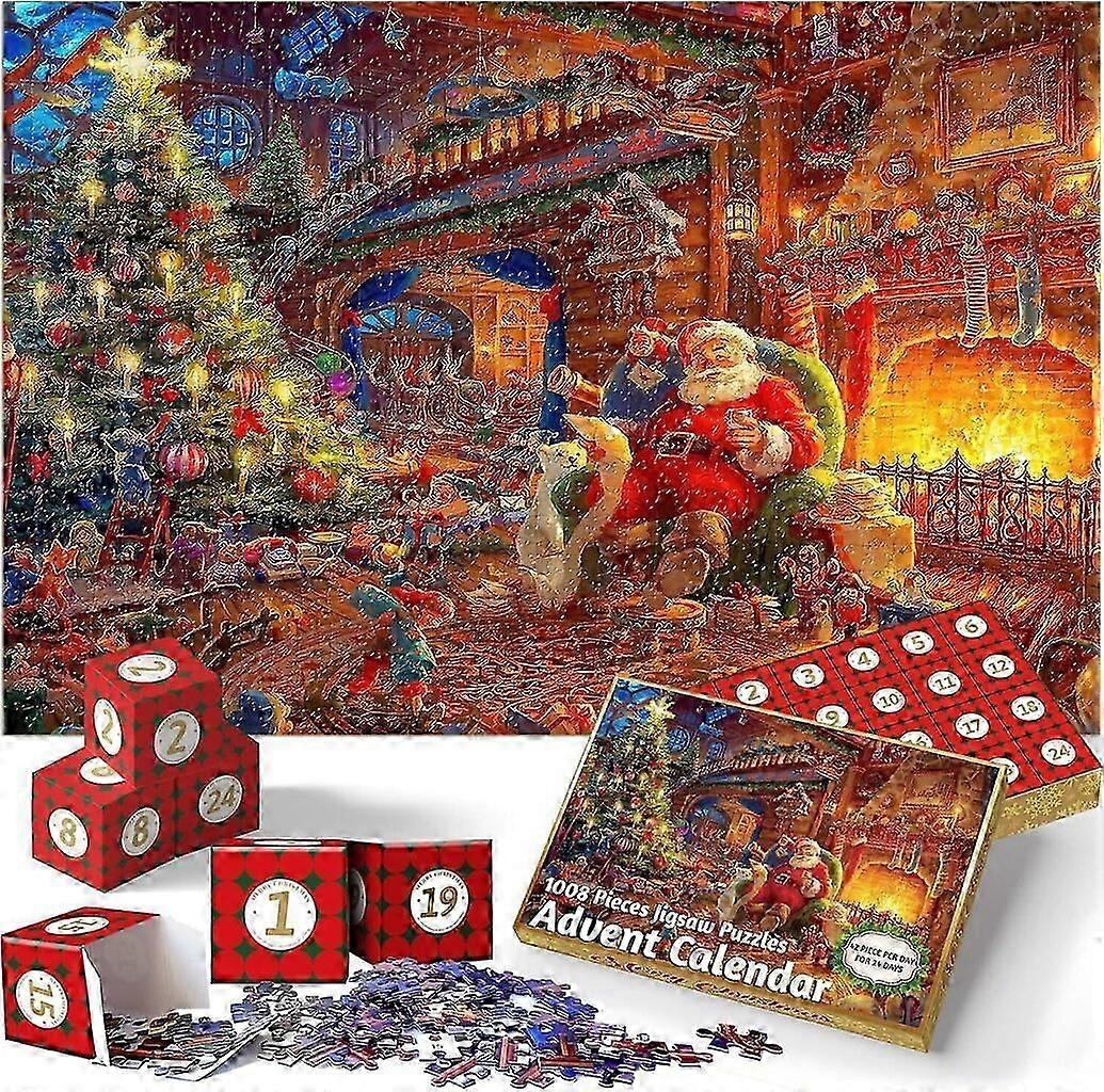1008-Piece Jigsaw Puzzle Advent Calendar 24-Day Christmas Countdown Calendar