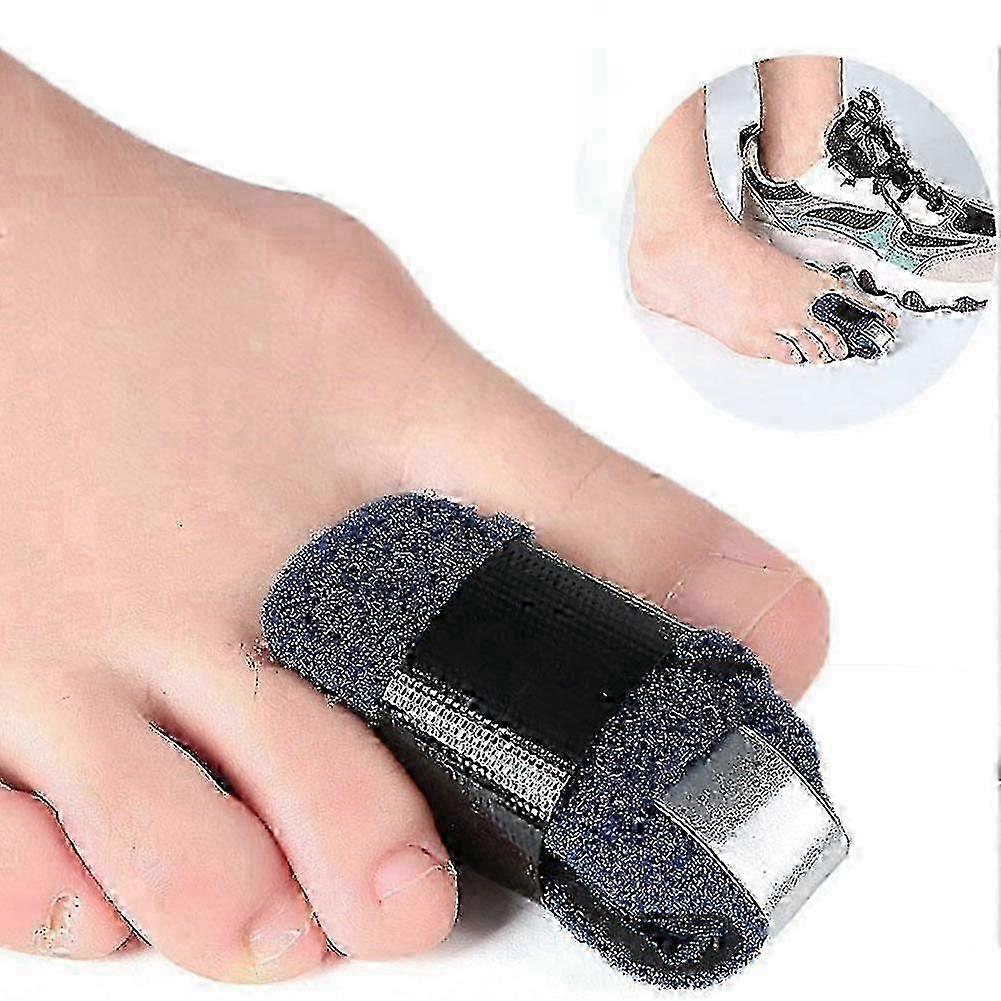 Toe Splint for Hammertoe, Bent & Crooked Toe Alignment Support - Blue Left