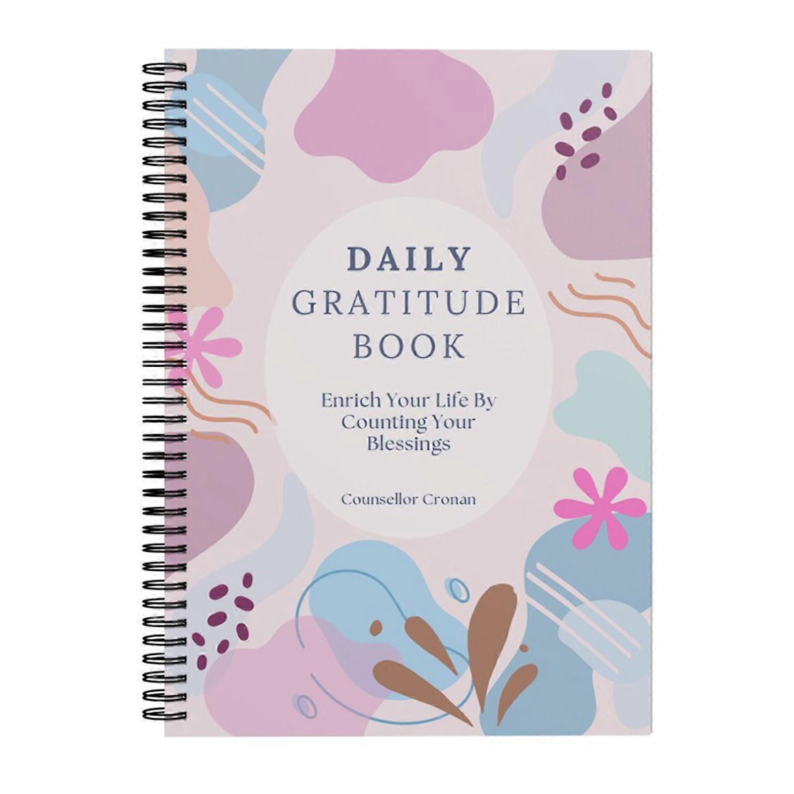 Mental Wellness Gratitude Planner Notebook Twin Coil Binding Gratitude Journal for Daily Positive Thinking Tracking Multicolor