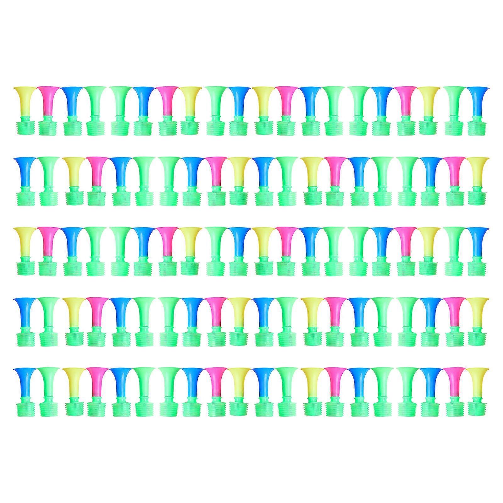 מפוחי מסיבות מפלסטיק רעשי רעש מיני דחיפה לחצוצרה רעש יוצר צעצוע חינוכי מוקדם מתנות לילדים בנים ובנות ססגוניות