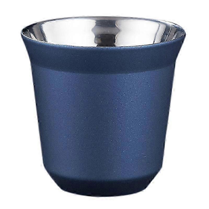 80ml Double Wall Stainless Steel Espresso Cup Insulation For Pixie Coffee Cup Capsule Shape Coffee C