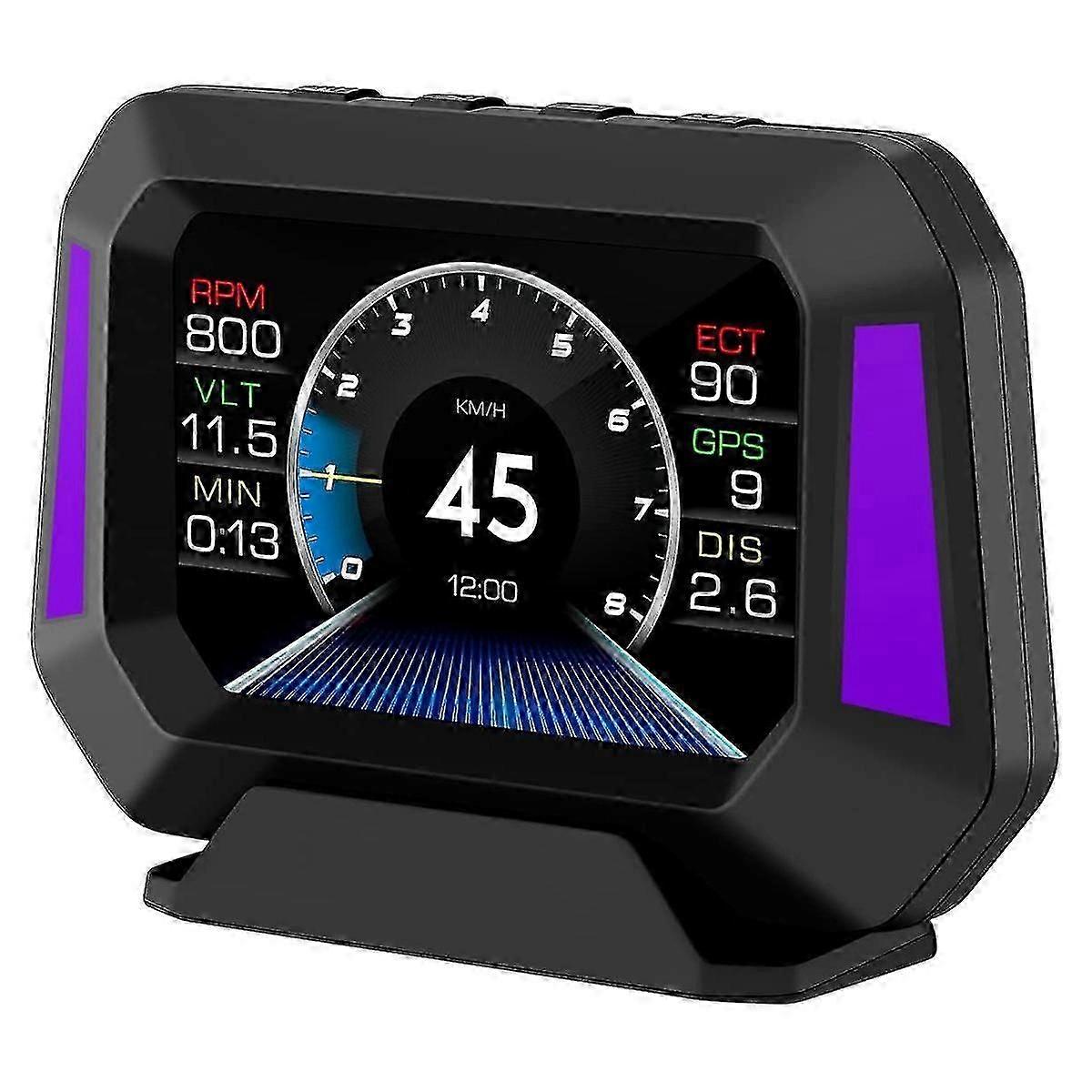 Car Hud Digital Gauge Obd Gps System Gradiometer Vehicle Speed Auto Diagnostic Tool Car Speedometer-haoyi