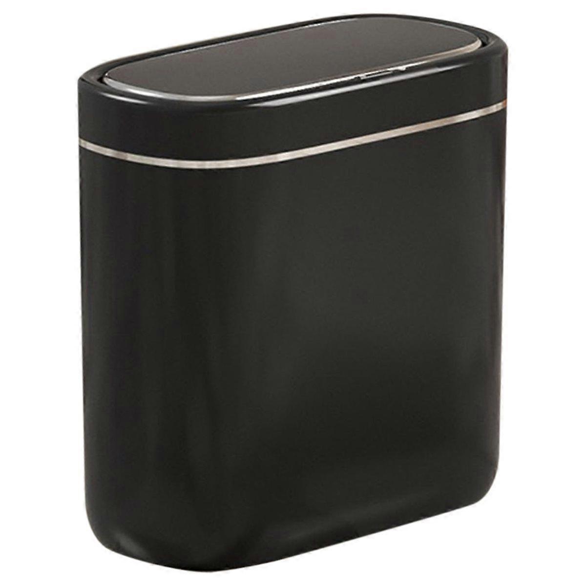 9L Narrow Trash Can Automatic Wastebasket with Lid Desktop Trash Can Waterproof Toilet Dustbin Wast