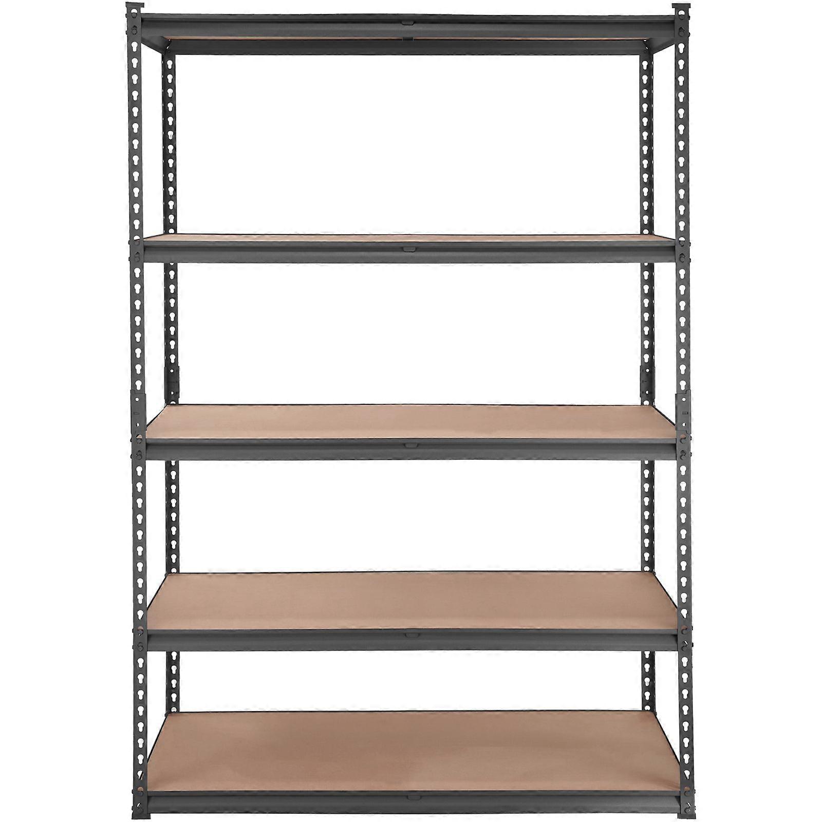 Storage Shelving Unit, 5-Tier Adjustable, 2000 lbs Capacity, Black, 48" L x 24" W x 72" H for Kitchen Pantry Basement