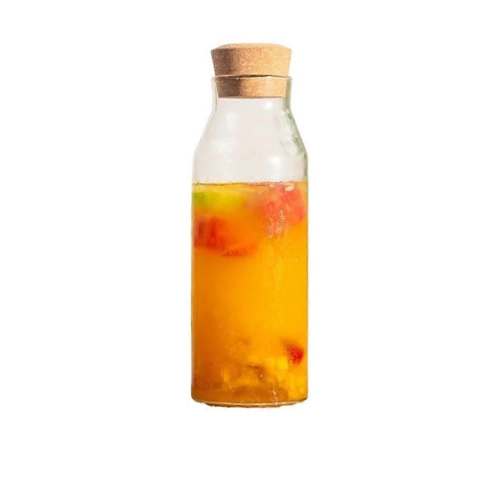 Water Pitcher Borosilicate Glass 800ml/1200ml Iced Tea Pitcher Cold Brew Tea Bottle Cork Lid Fruit And Wine Storage